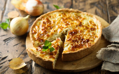 Quiche with Quail Eggs